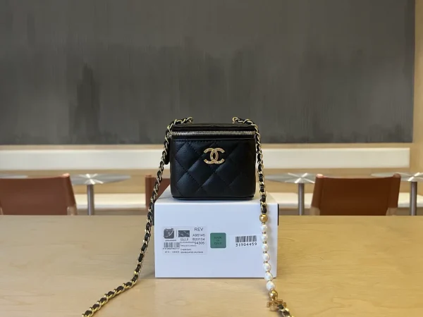Chanel Quilted Pearl Chain Mini Crossbody Bag image 1
