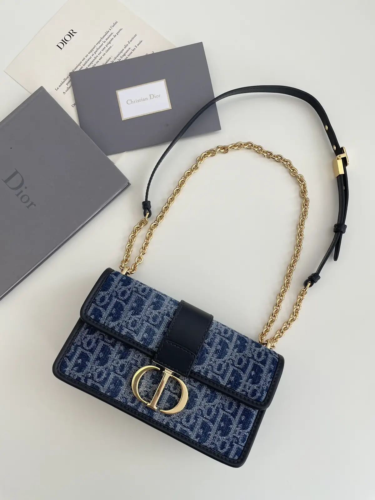 Dior Montaigne Denim Monogram Crossbody Bag image 1