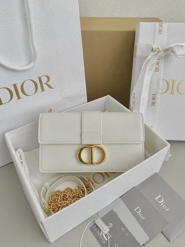Dior White Montaigne 30 Chain Bag image 1