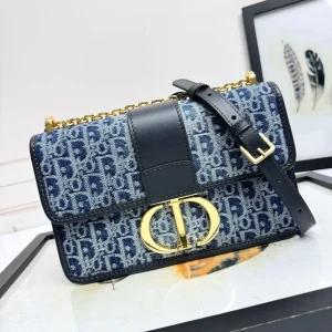 Dior 30 Montaigne Denim Monogram Shoulder Bag image 1