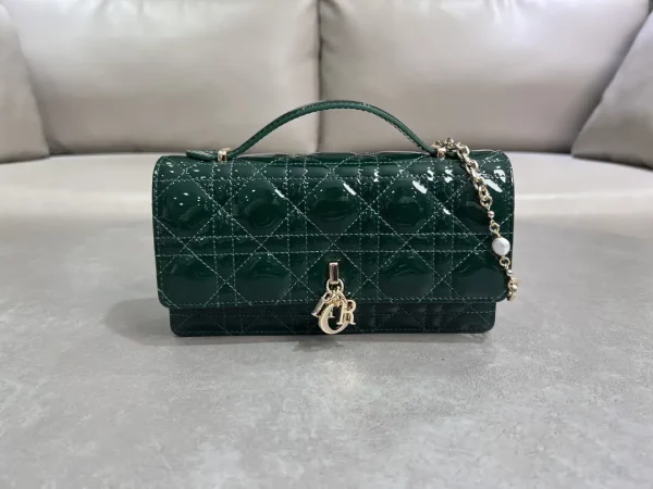 Dior Quilted Patent Top Handle Bag image 1