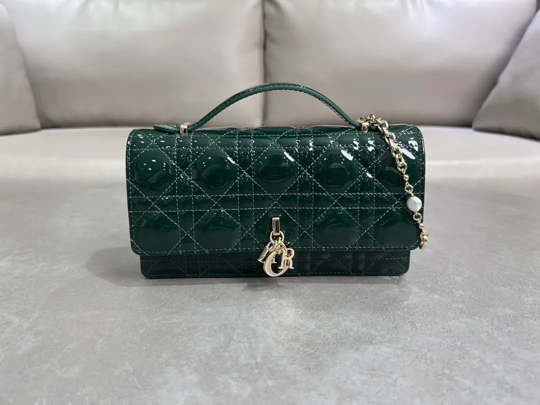 Dior Quilted Patent Top Handle Bag image 1