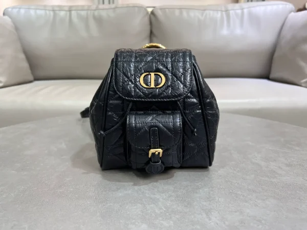 Dior Black Quilted Leather Backpack image 1