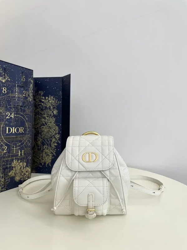 Dior White Quilted Small Backpack image 1