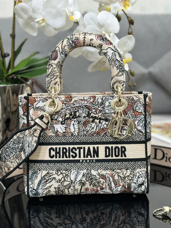 Dior Jardin Magique Embroidered Medium Lady D-Lite Bag image 1