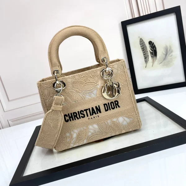 Dior Butterfly Embroidered Top Handle Bag image 1