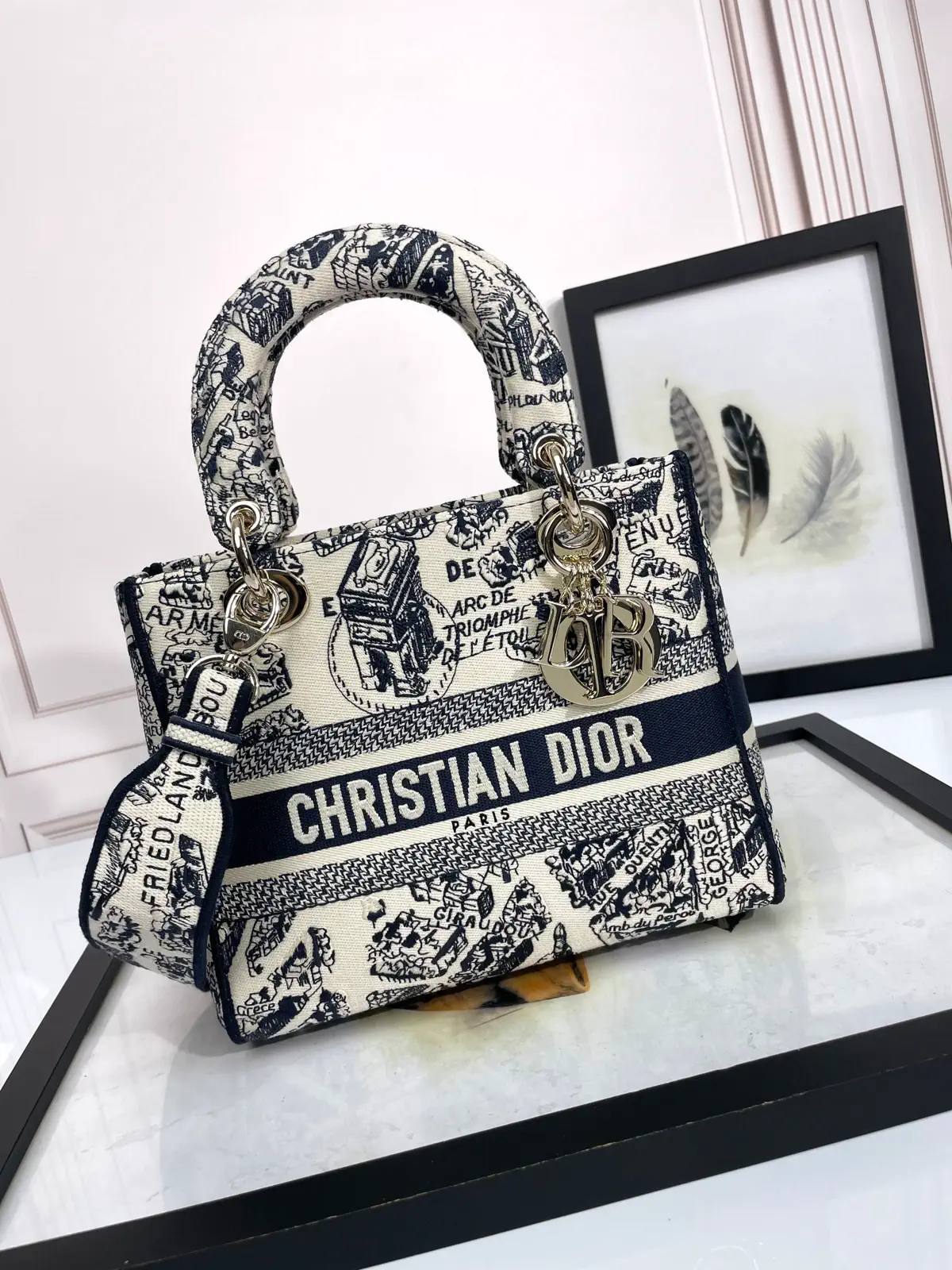 Dior Printed Top Handle Bag image 1