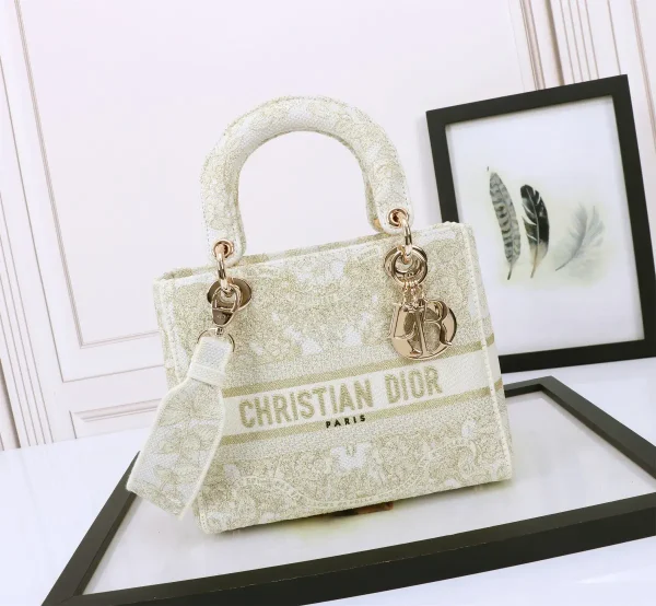 Dior Embroidered Top Handle Bag image 1