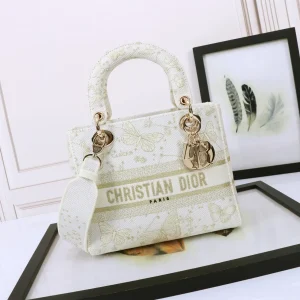 Dior Butterfly Embroidered Top Handle Bag image 1