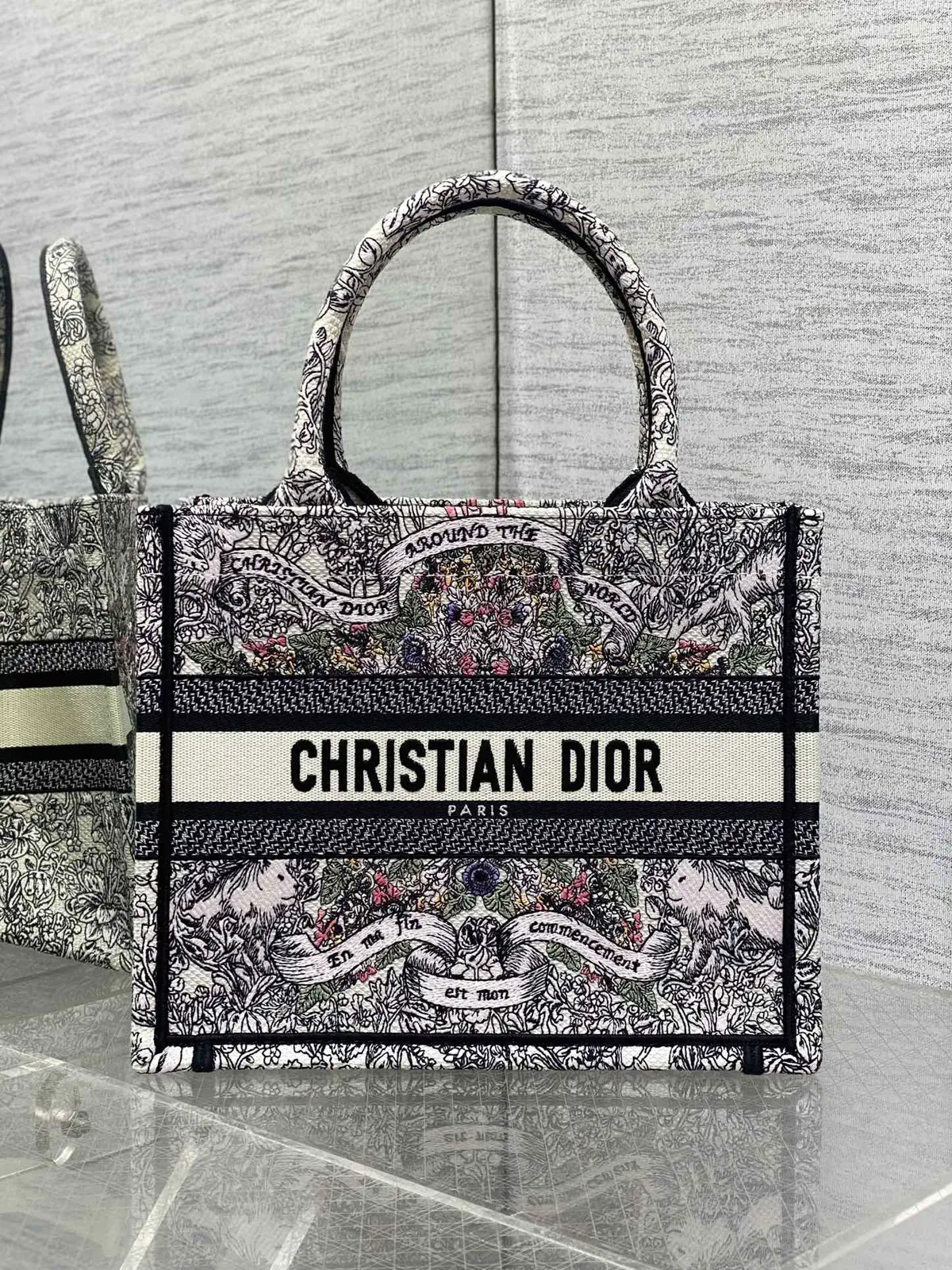 Dior Embroidered Tote Bag image 1