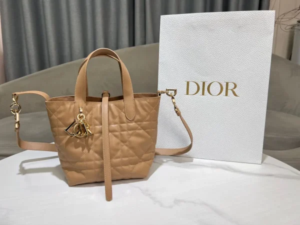 Dior Quilted Leather Small Vertical Top Handle Bag image 1