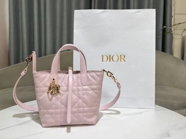 Dior Pink Quilted Leather Toujours Vertical Top Handle Bag image 1