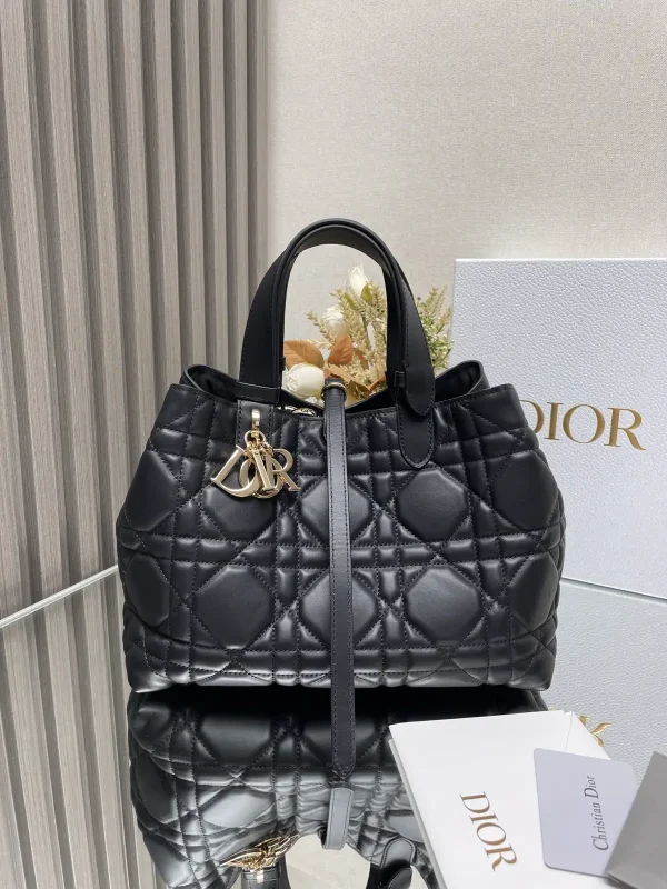 Dior Quilted Leather Top Handle Bag image 1