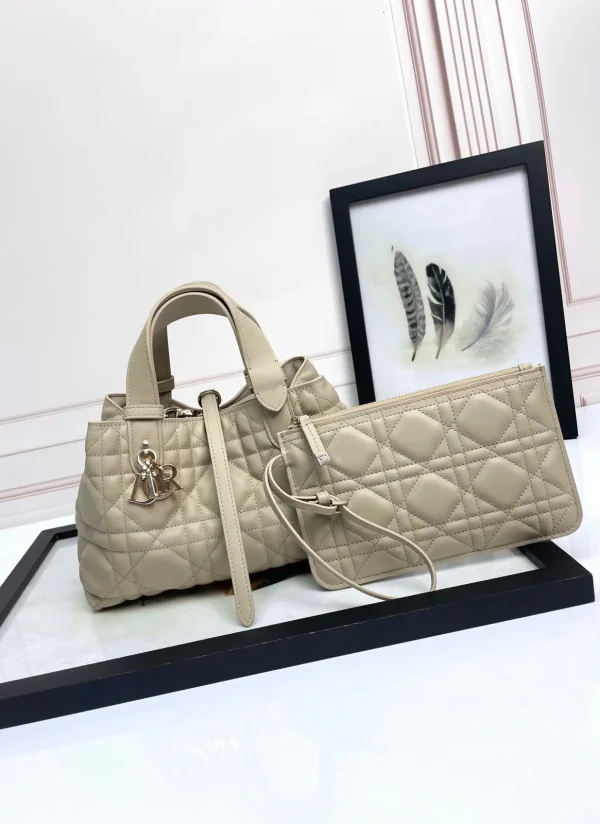 Dior Toujours Quilted Top Handle Bag with Pouch image 1