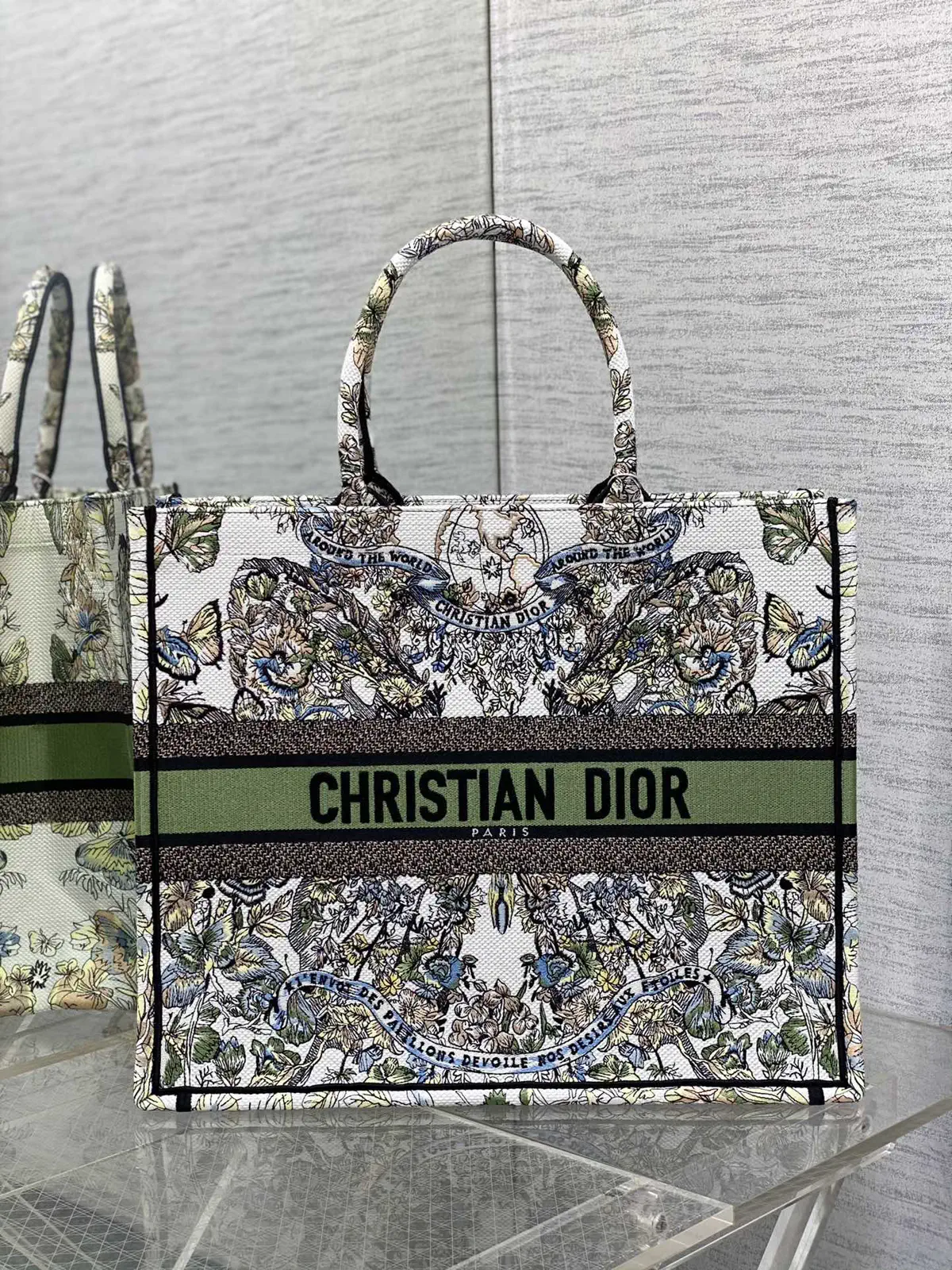 Dior Butterfly Print Tote Bag image 1