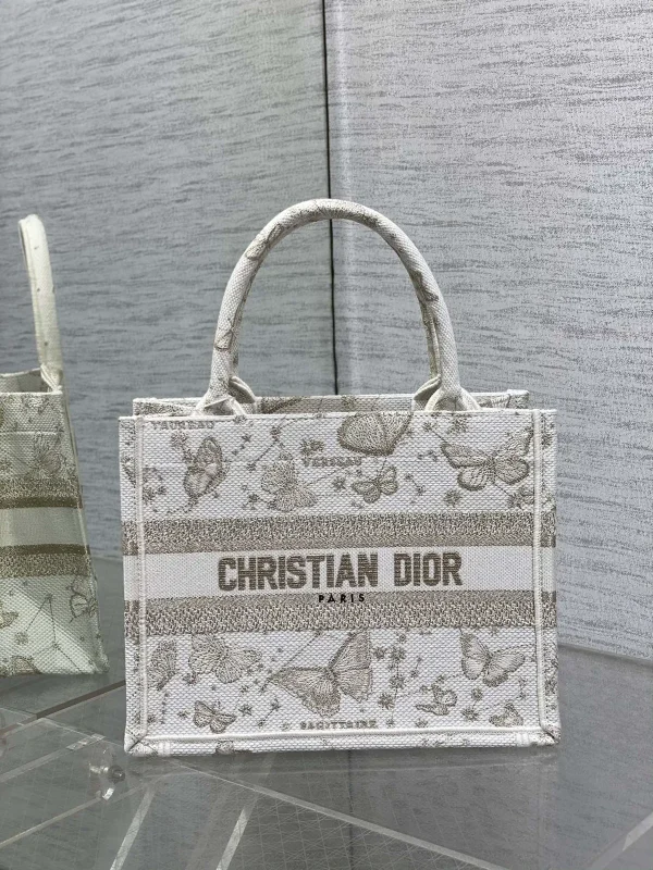 Dior Butterfly Embroidered Tote Bag image 1