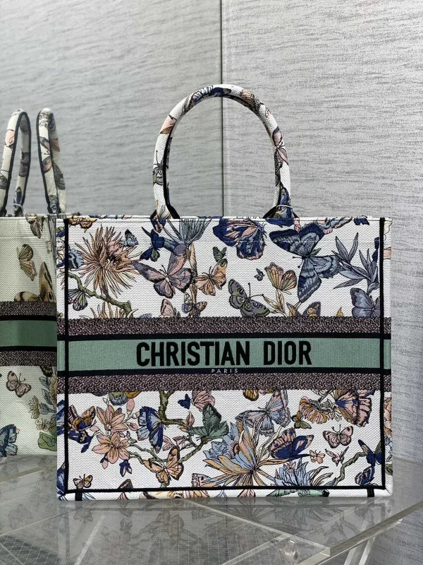 Dior Butterfly Floral Print Tote Bag image 1