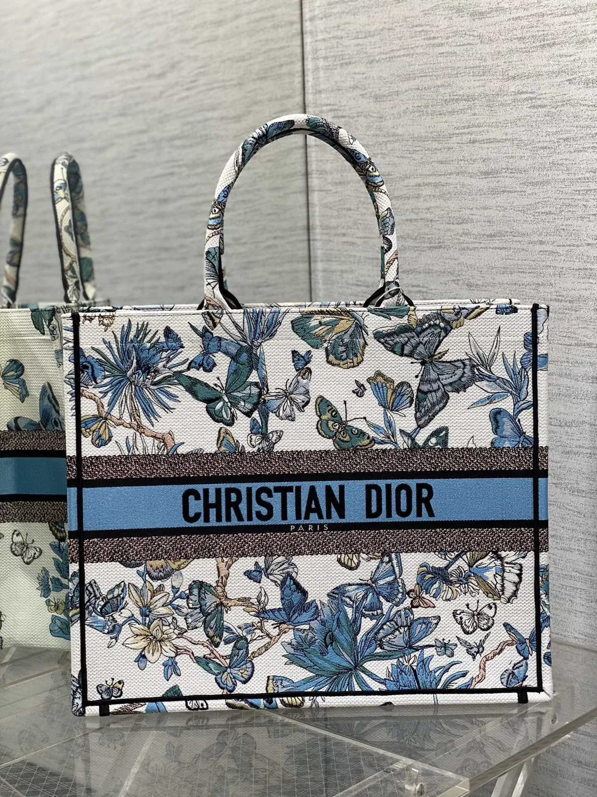 Dior Butterfly Print Tote Bag image 1