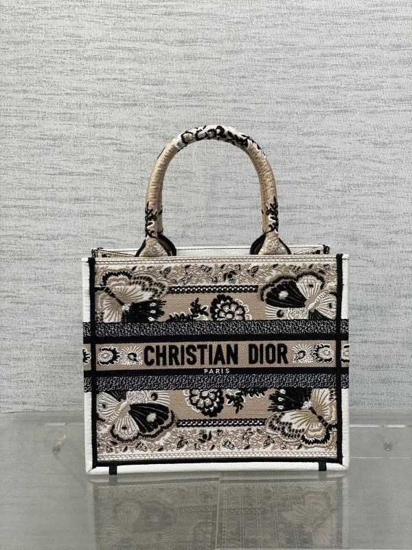 Dior Butterfly Embroidered Tote Bag image 1