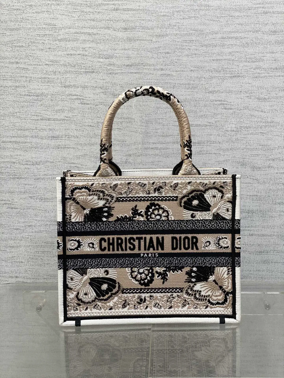 Dior Butterfly Embroidered Tote Bag image 1