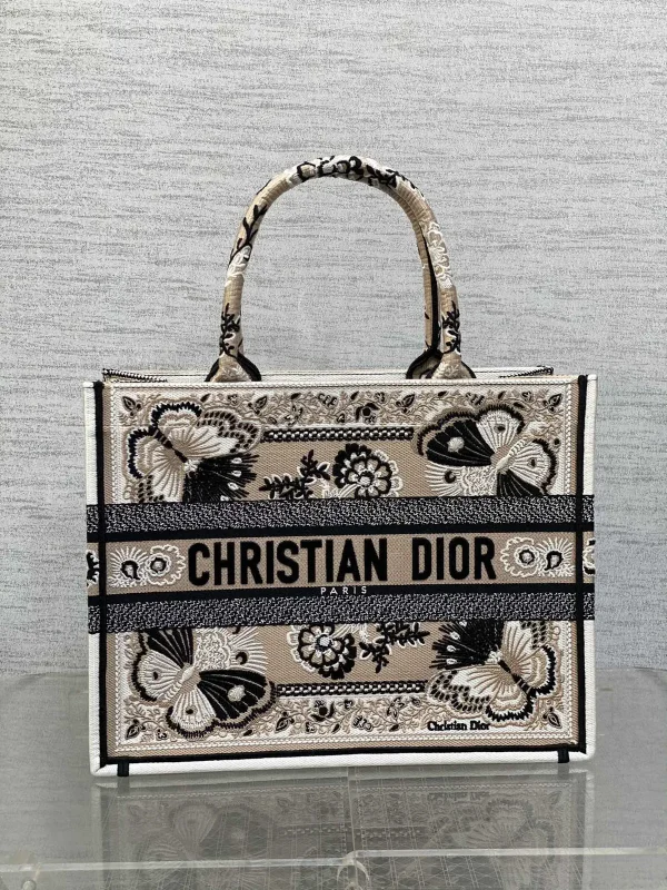 Dior Butterfly Embroidered Tote Bag image 1