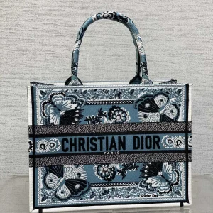Dior Butterfly Embroidered Tote Bag image 1