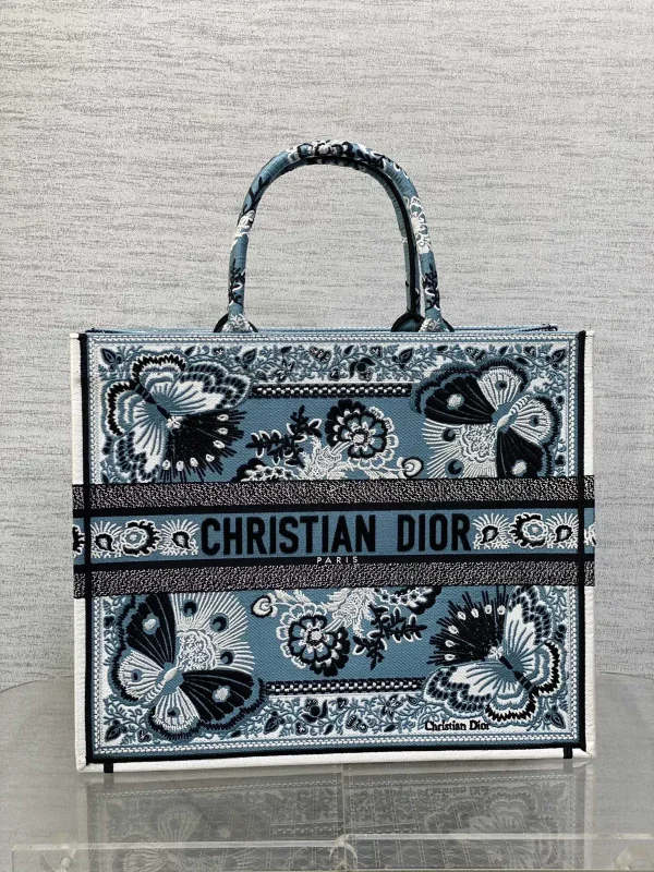 Dior Butterfly Embroidered Tote Bag image 1