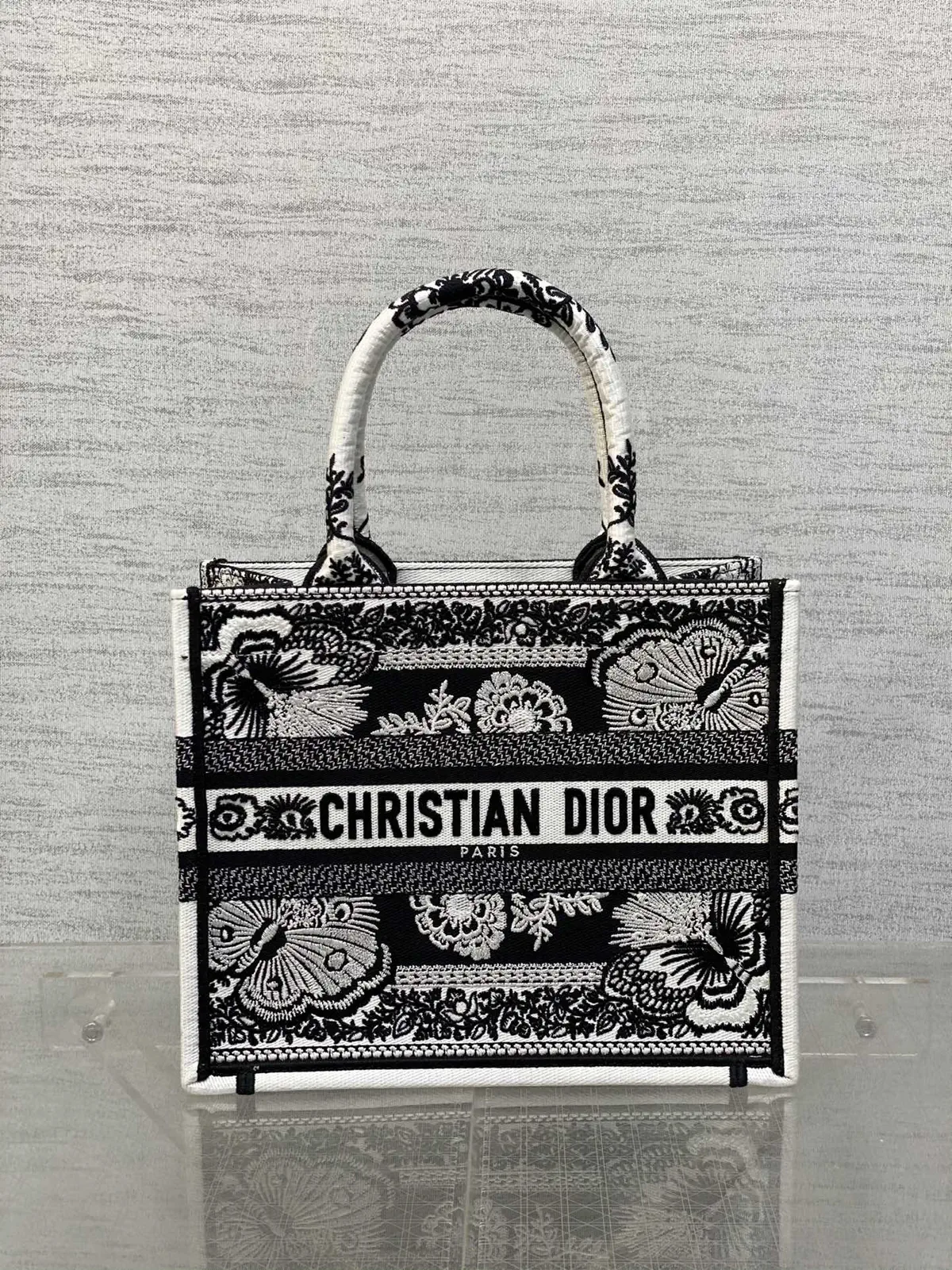 Dior Embroidered Floral Tote Bag image 1