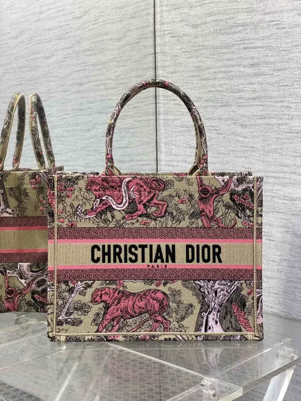 Dior Tiger Embroidered Tote Bag image 1