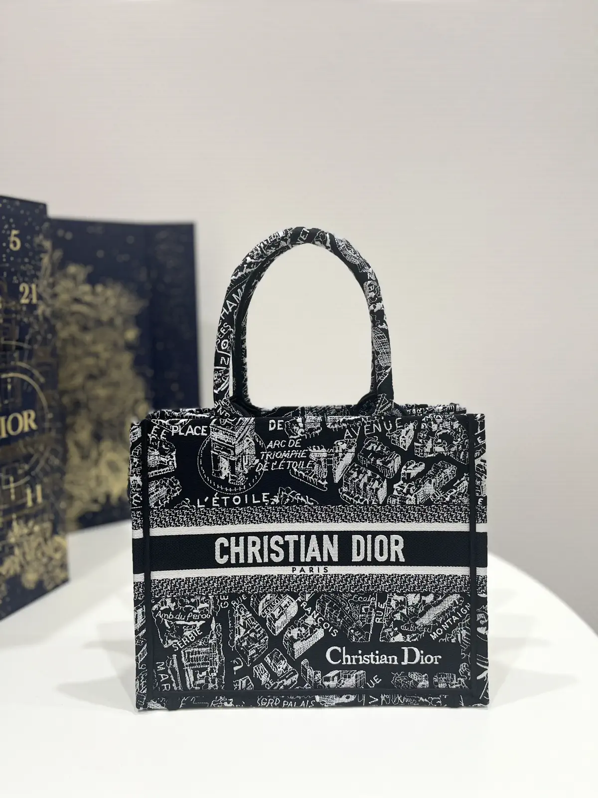 Dior Paris Map Embroidered Tote Bag image 1