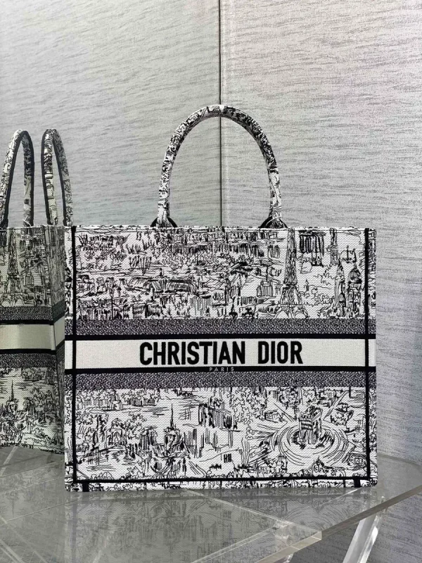 Dior Paris Street Scene Print Tote Bag image 1