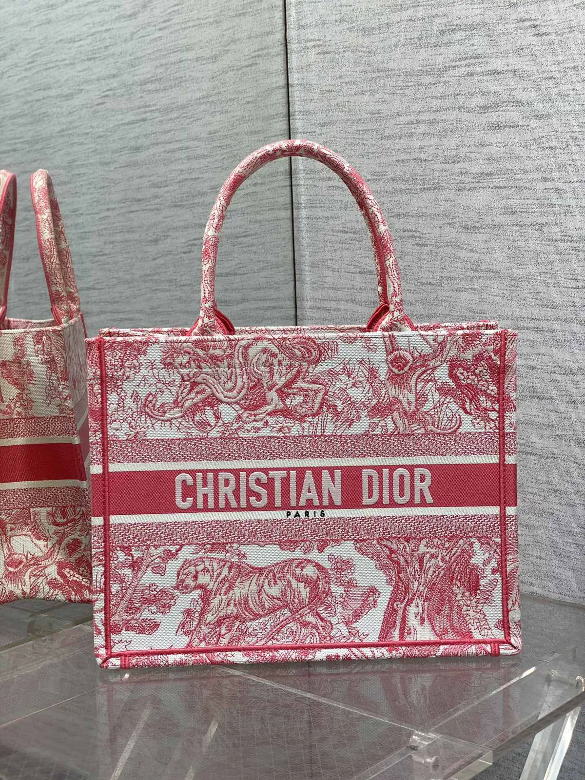 Dior Tiger Embroidered Tote Bag image 1