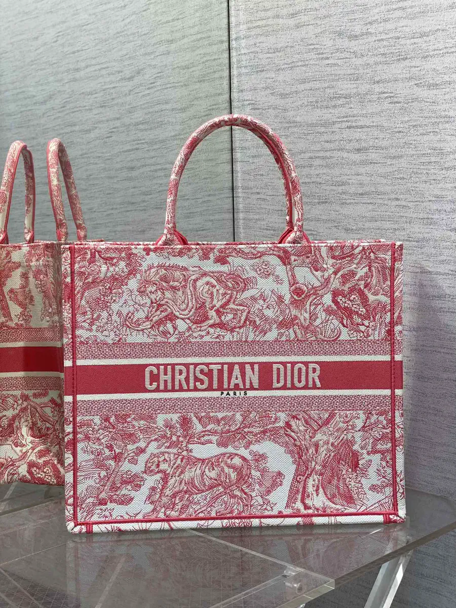 Dior Tiger Embroidered Tote Bag image 1
