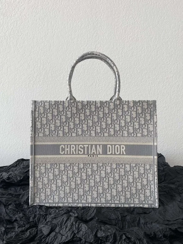 Dior Gray Monogram Book Tote Bag image 1