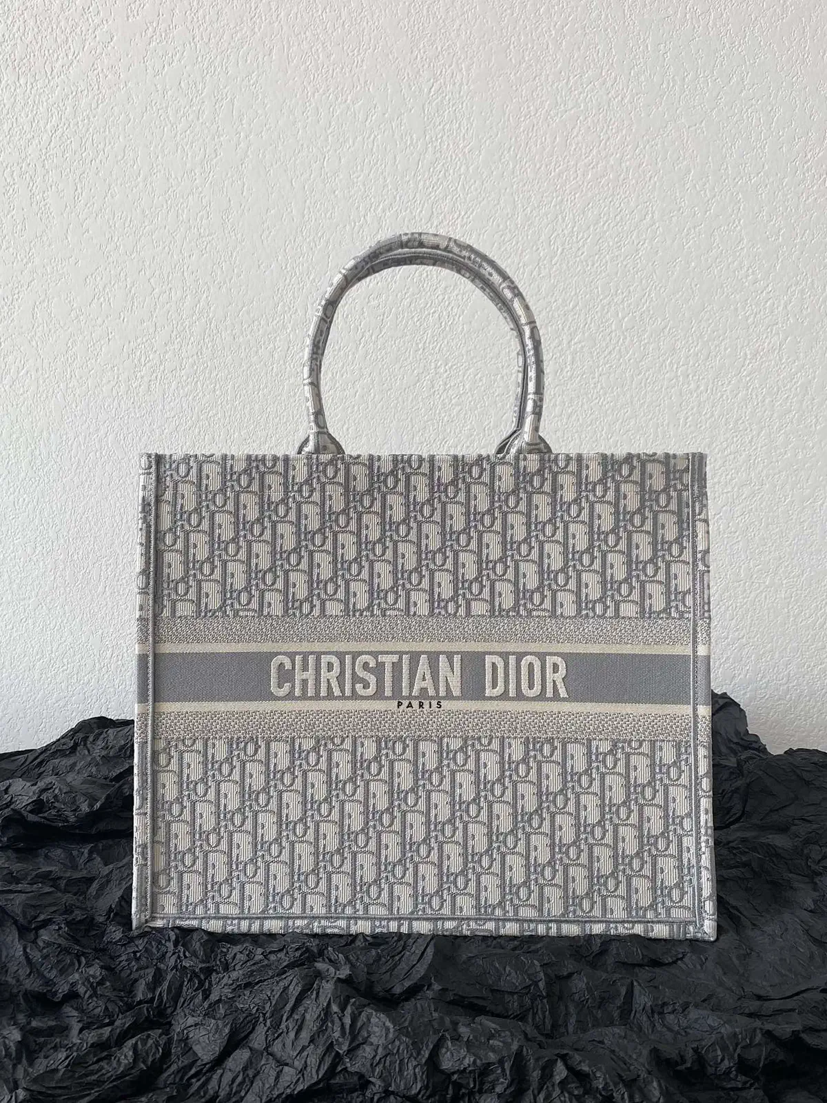Dior Gray Monogram Book Tote Bag image 1