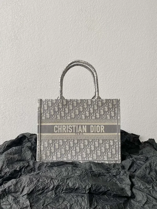 Dior Gray Monogram Book Tote Bag image 1