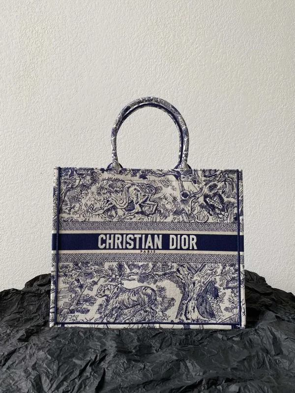 Dior Jungle Embroidered Book Tote Bag image 1