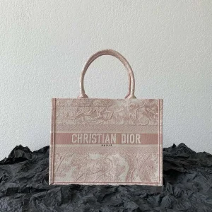 Dior Pink Tiger Embroidered Tote Bag image 1