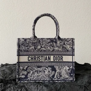 Dior Embroidered Jungle Print Tote Bag image 1