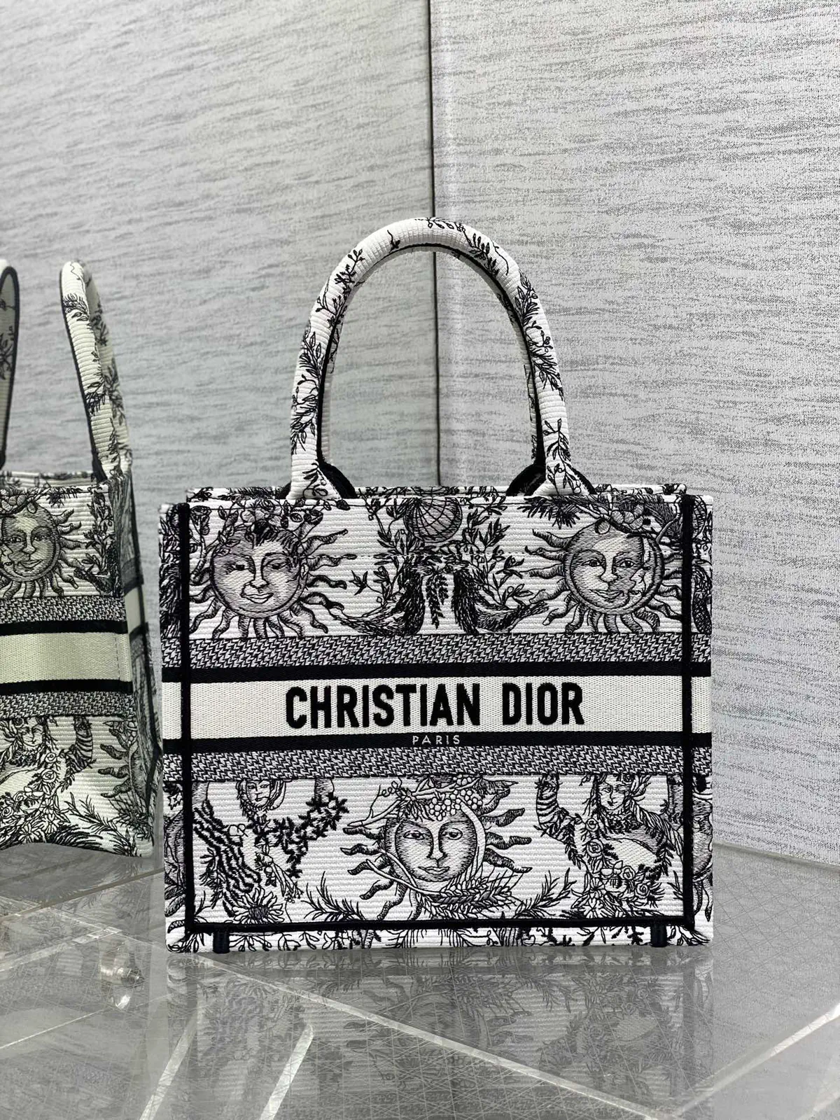 Dior Embroidered Sun Motif Tote Bag image 1