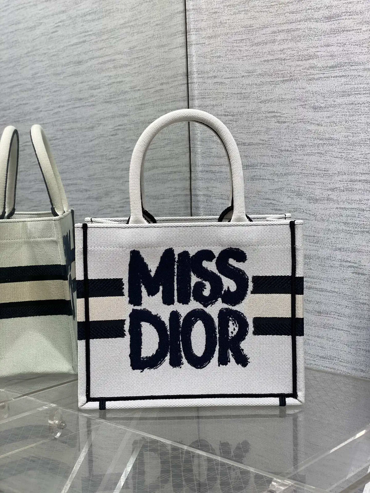 Dior Embroidered Tote Bag image 1