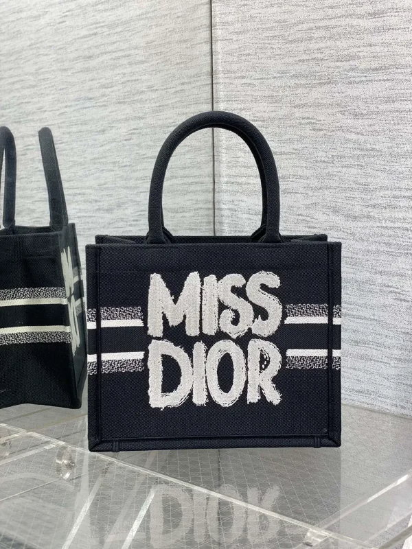 Dior Embroidered Small Tote Bag image 1