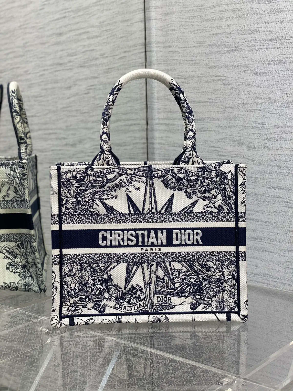 Dior Embroidered Tote Bag image 1