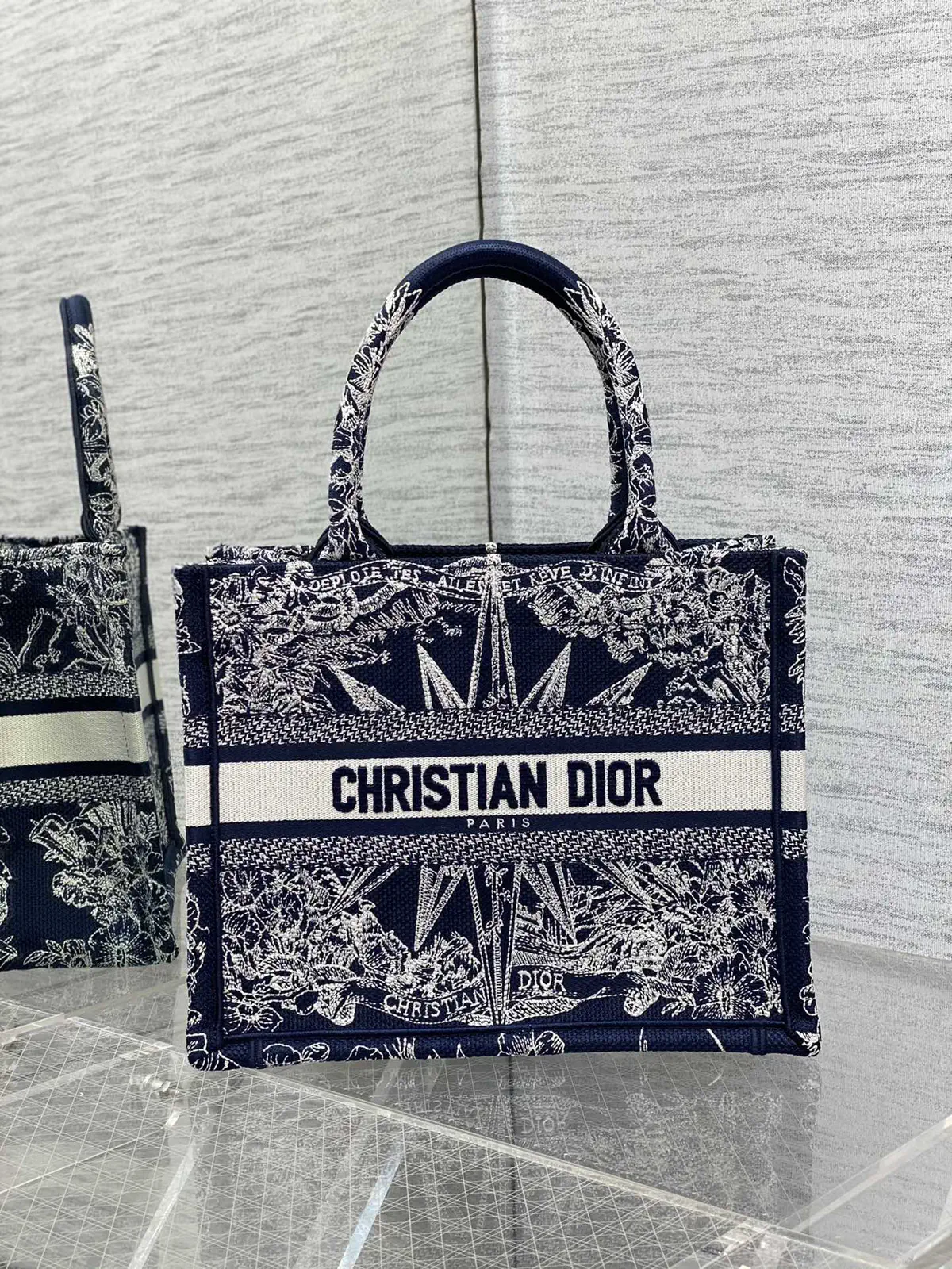 Dior Embroidered Tote Bag image 1