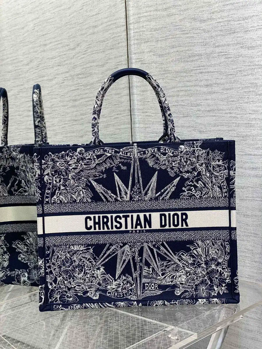 Dior Star Embroidered Tote Bag image 1