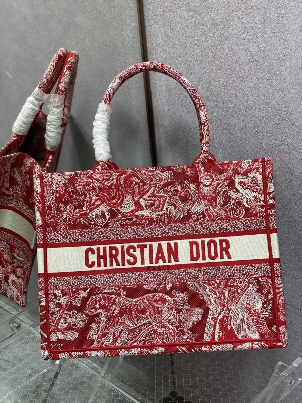 Dior Tiger Embroidered Tote Bag image 1