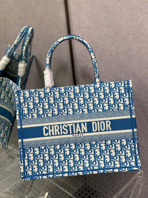 Dior Blue Monogram Tote Bag image 1