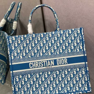 Dior Blue Monogram Tote Bag image 1