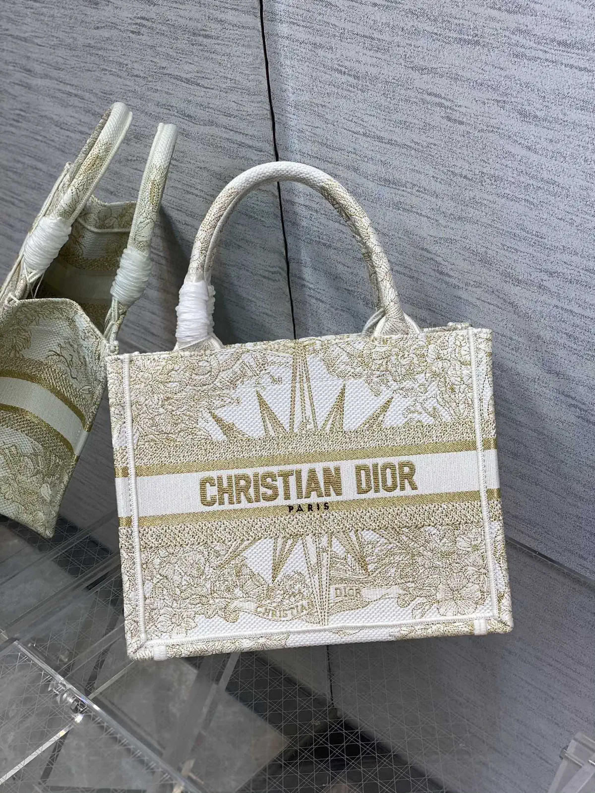 Dior Embroidered Tote Bag image 1