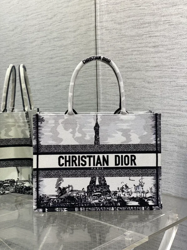 Dior Eiffel Tower Embroidered Tote Bag image 1